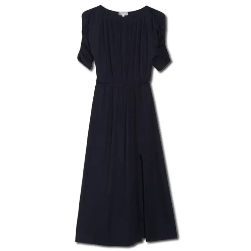 NSR Chloe Ruched Maxi Dress Black {3H52}